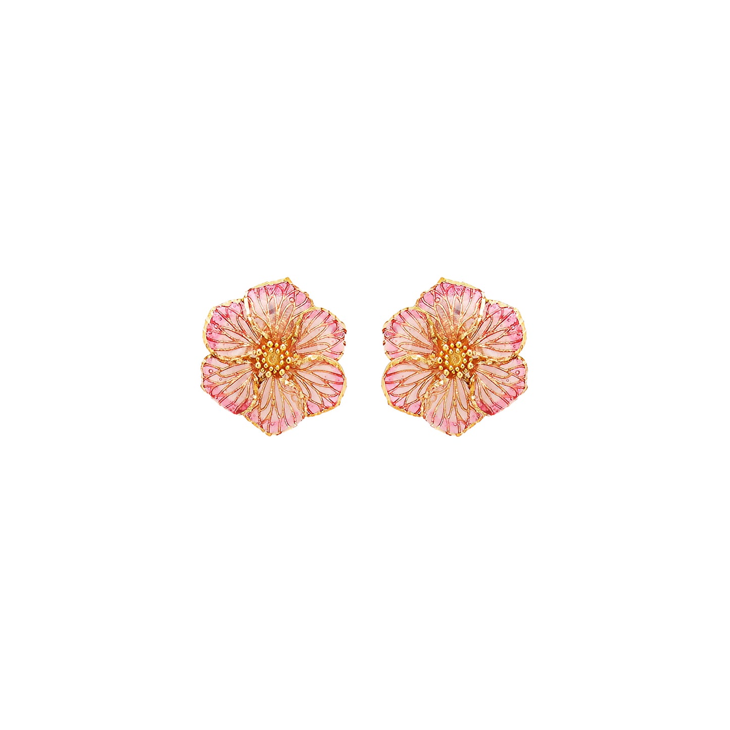 Cercei aur Flower Delight