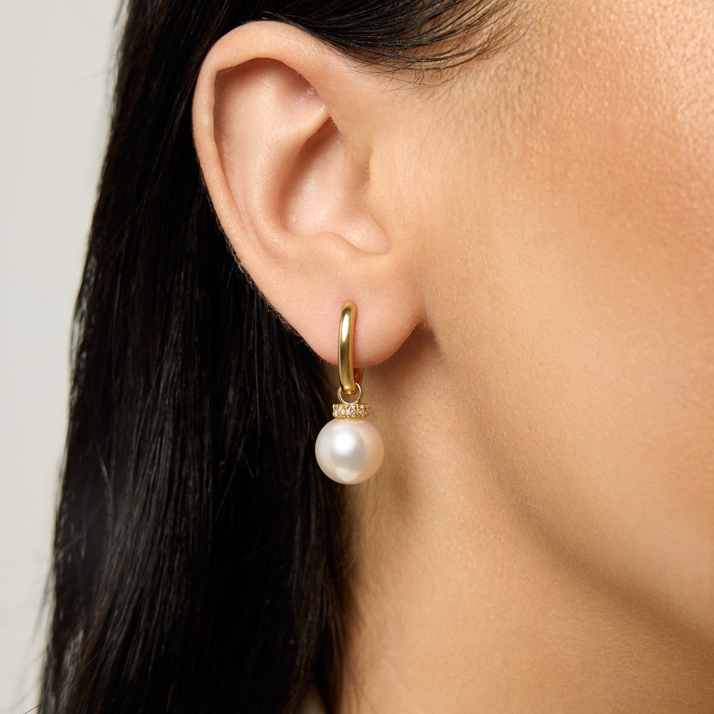 Cercei Yellow Gold, Diamonds & Pearls
