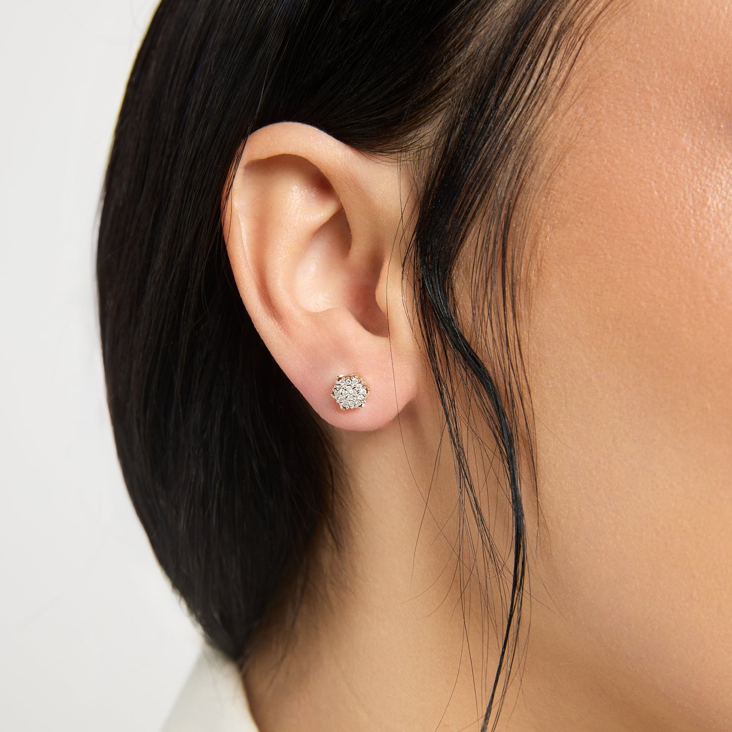 Cercei Rose Flower & Diamonds