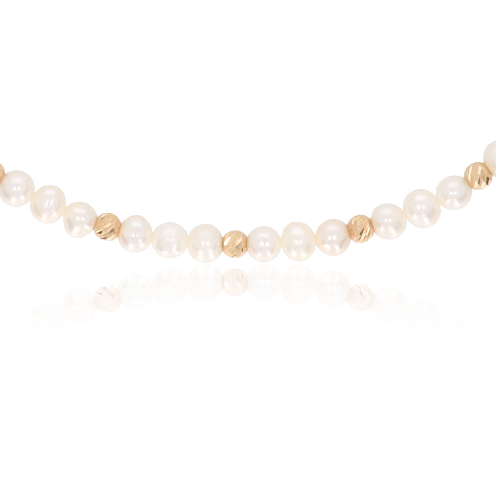 perle naturale cu bile de aur