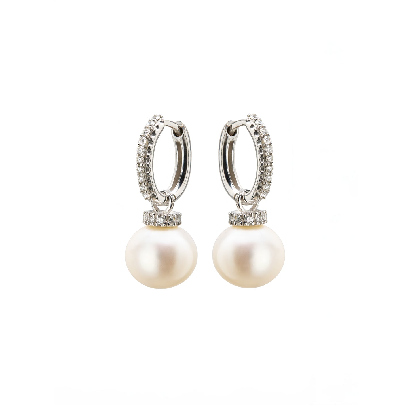 Cercei White Gold, Diamonds & Pearls