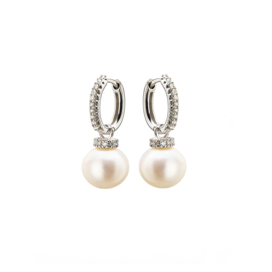 Cercei White Gold, Diamonds & Pearls